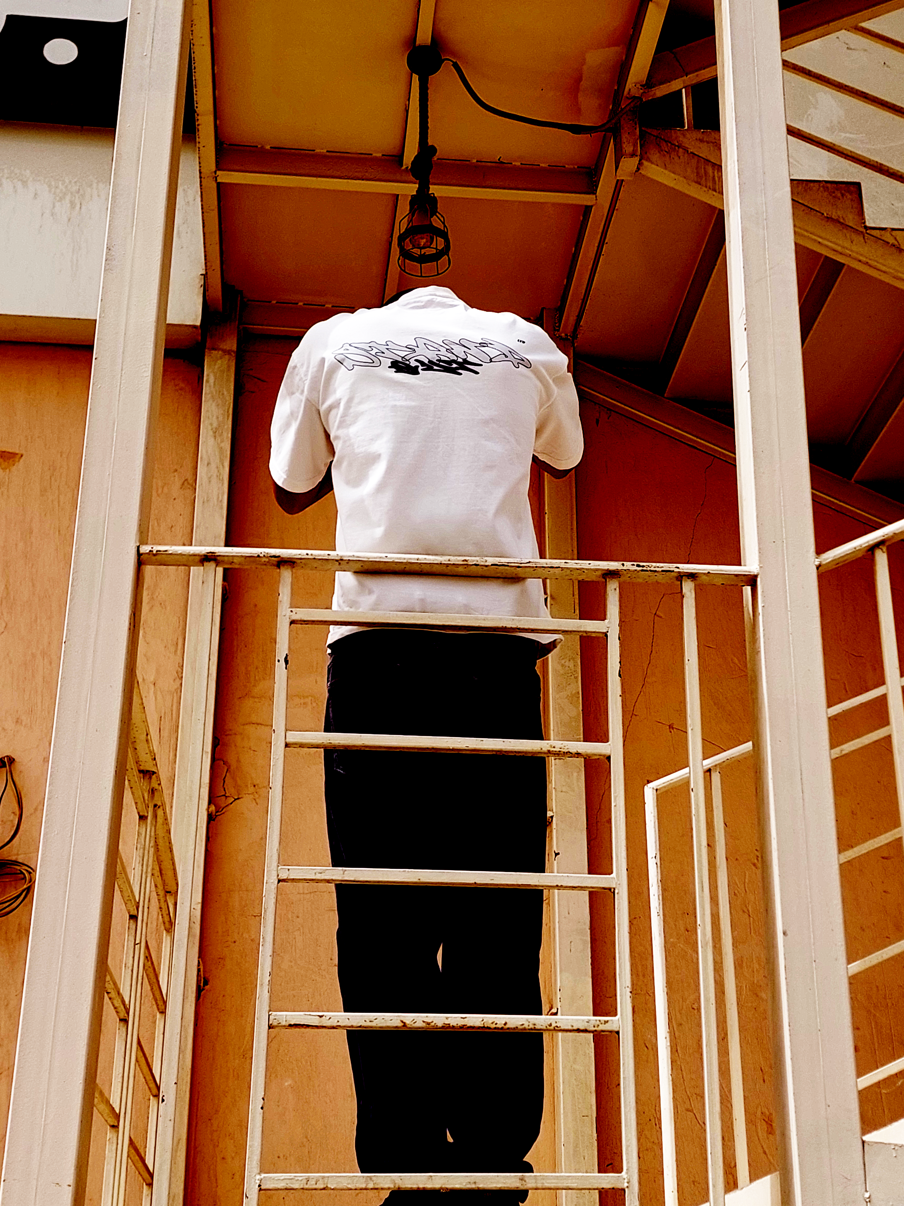 White "STANDOUT" t-shirt