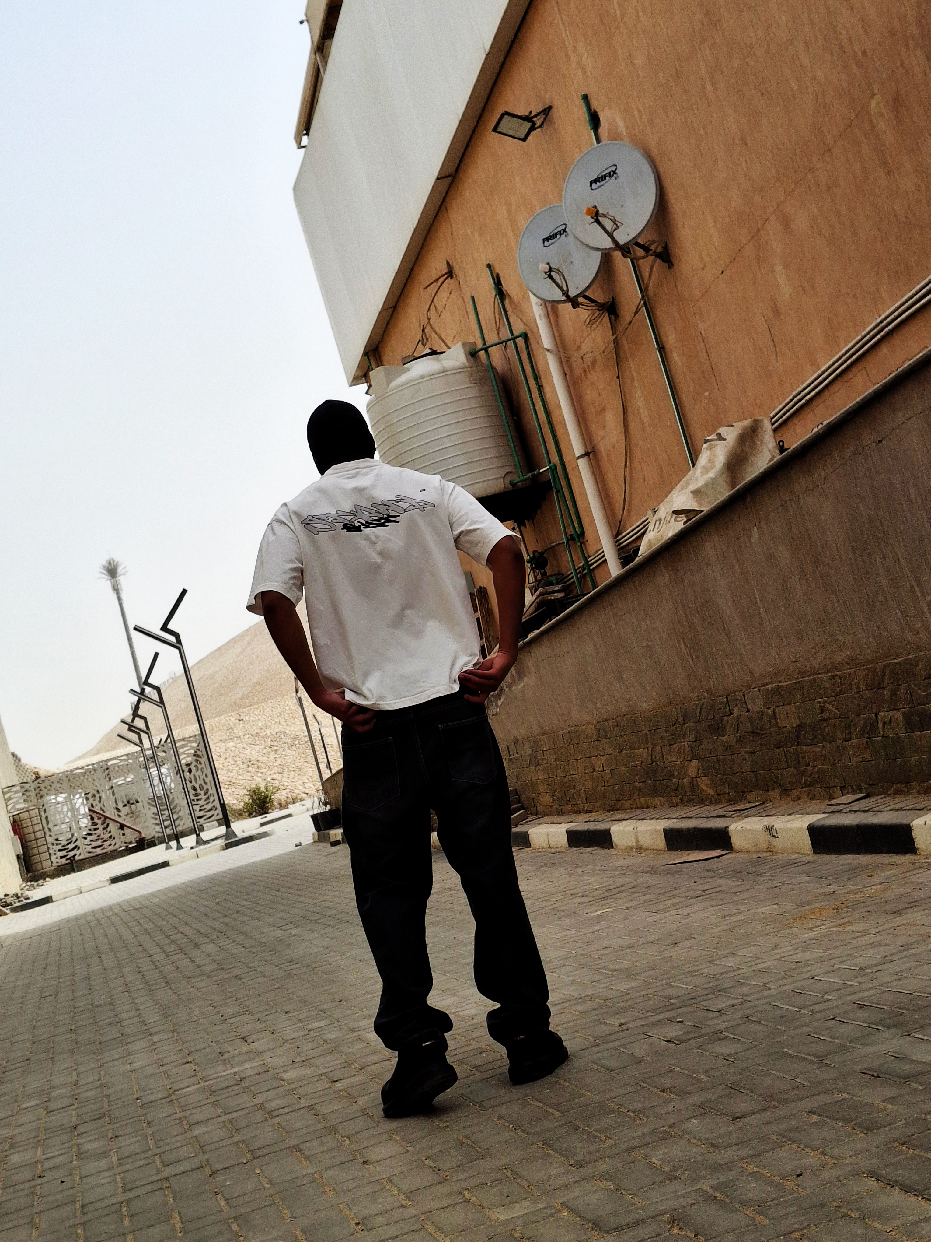 White "STANDOUT" t-shirt
