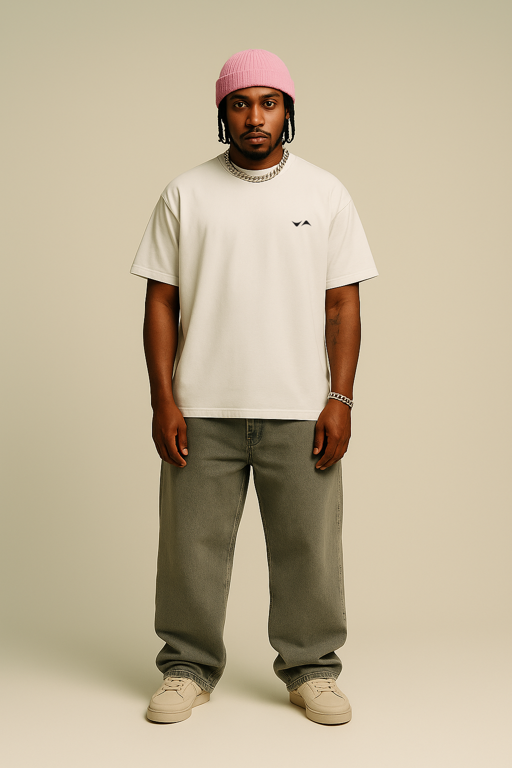 White "STANDOUT" t-shirt