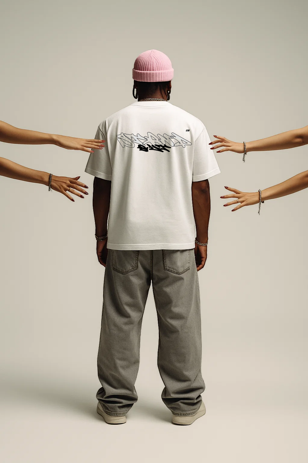 White "STANDOUT" t-shirt